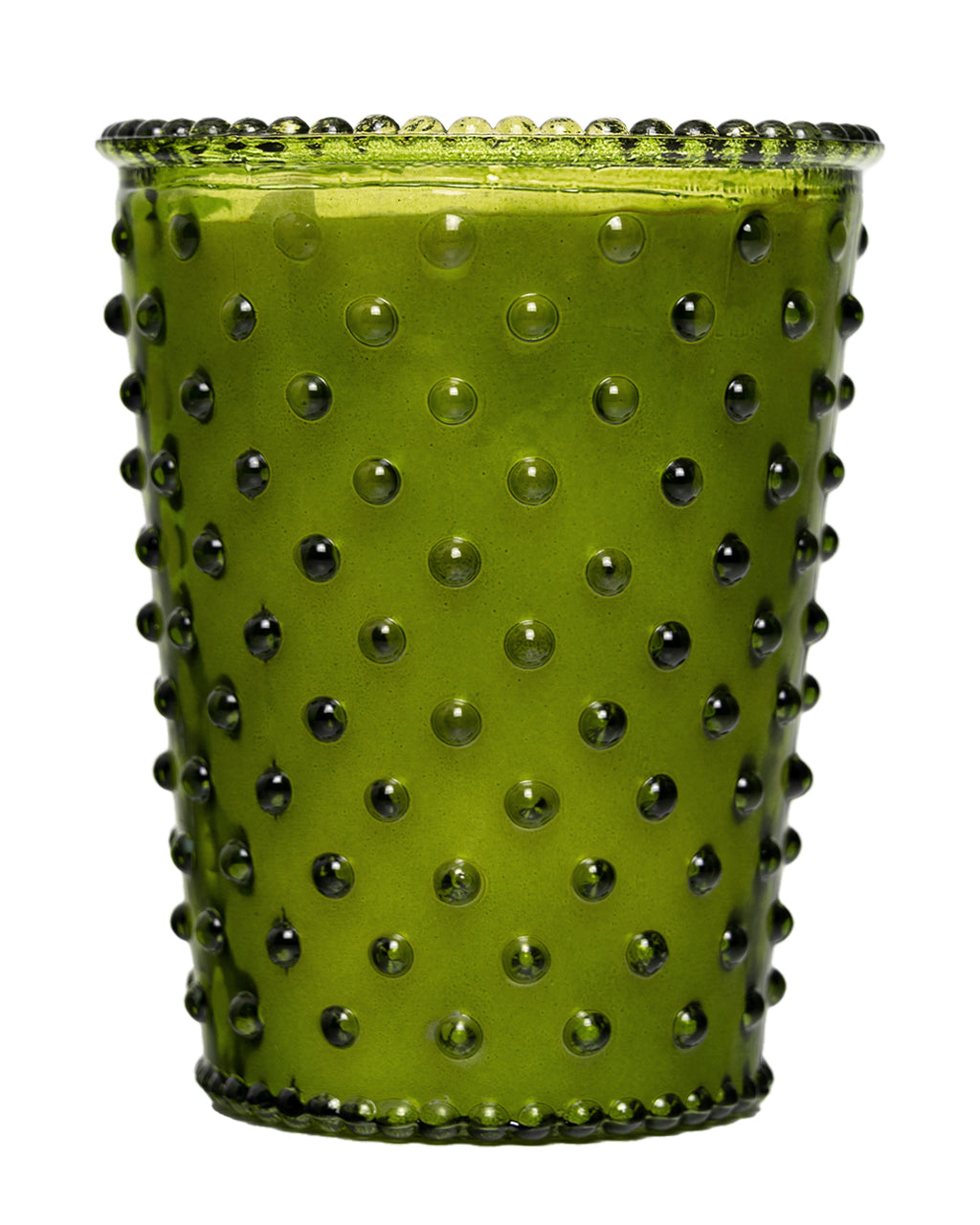 Pear Hobnail Glass Candle