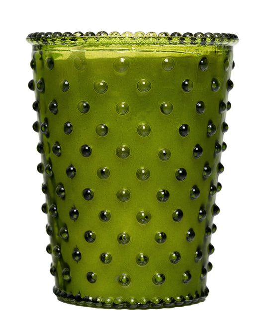 Pear Hobnail Glass Candle