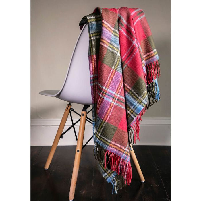 MacLean Weathered Tartan Wool Throw