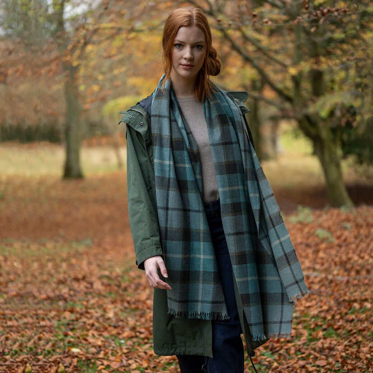 Forsyth Mallard Tartan Scarf