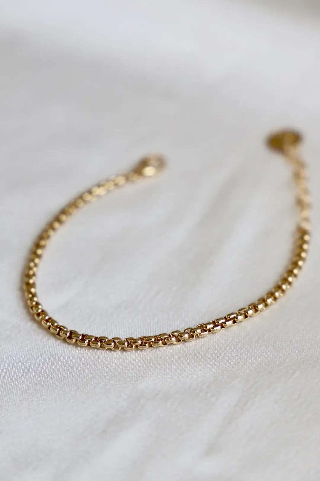 Holland Gold Box Chain Bracelet