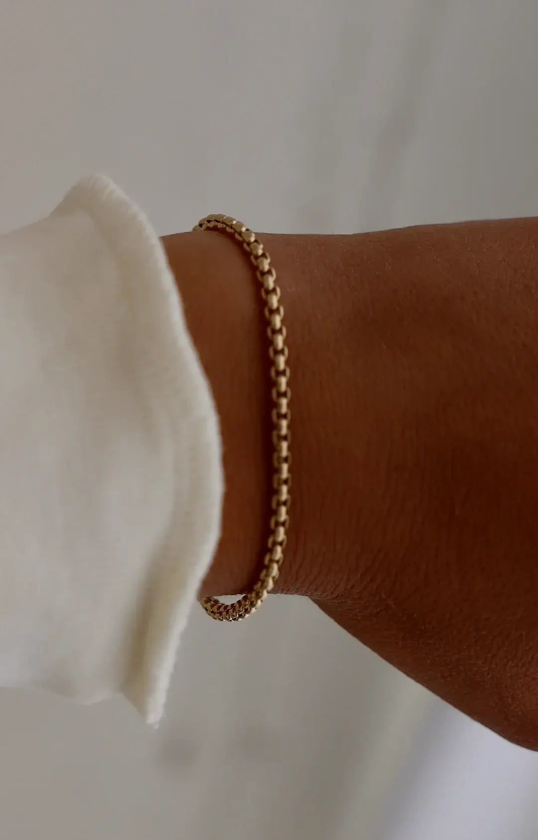 Holland Gold Box Chain Bracelet
