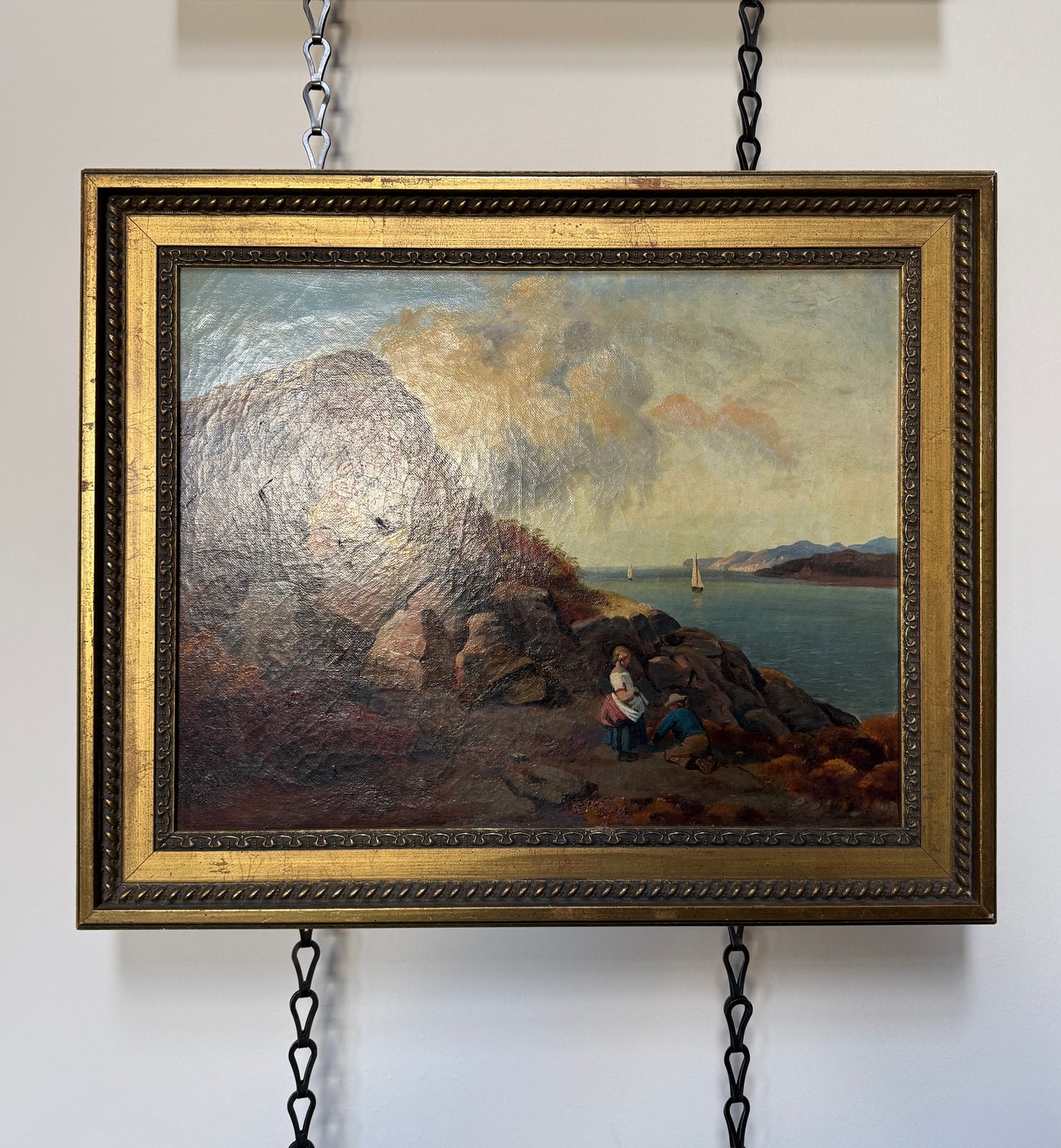 Foraging by the Coast Oil Painting
