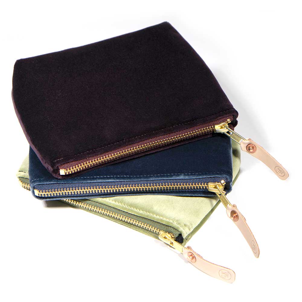 Velvet Jewel Pouch- Wedgewood Blue