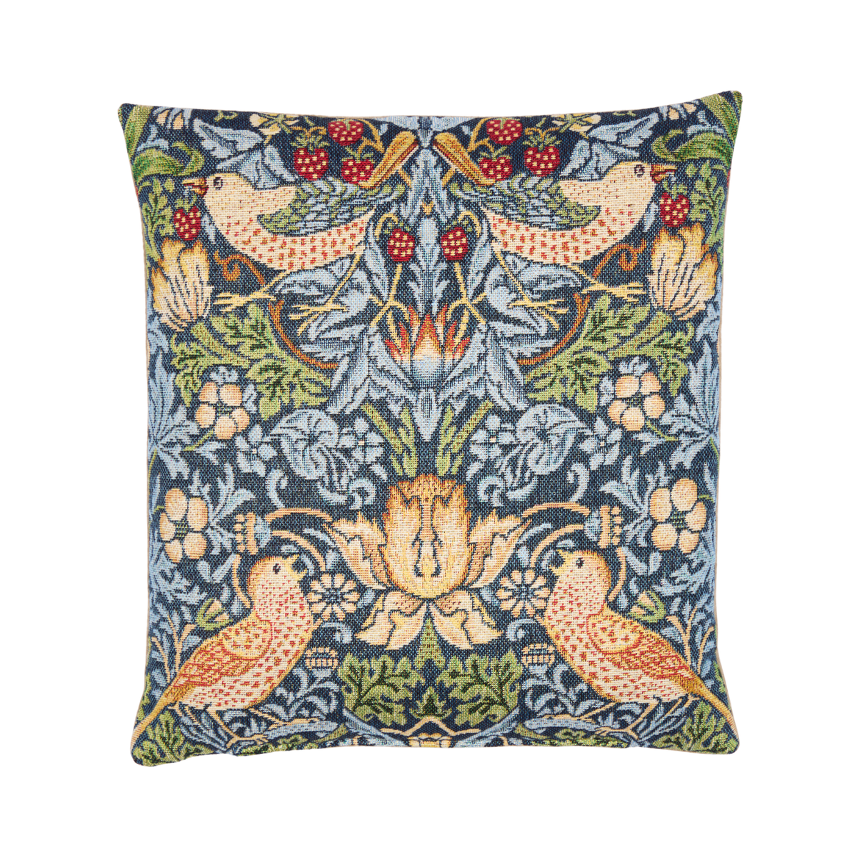 Strawberry Thief Blue Woven Cushion - 30x30cm (12"x12")