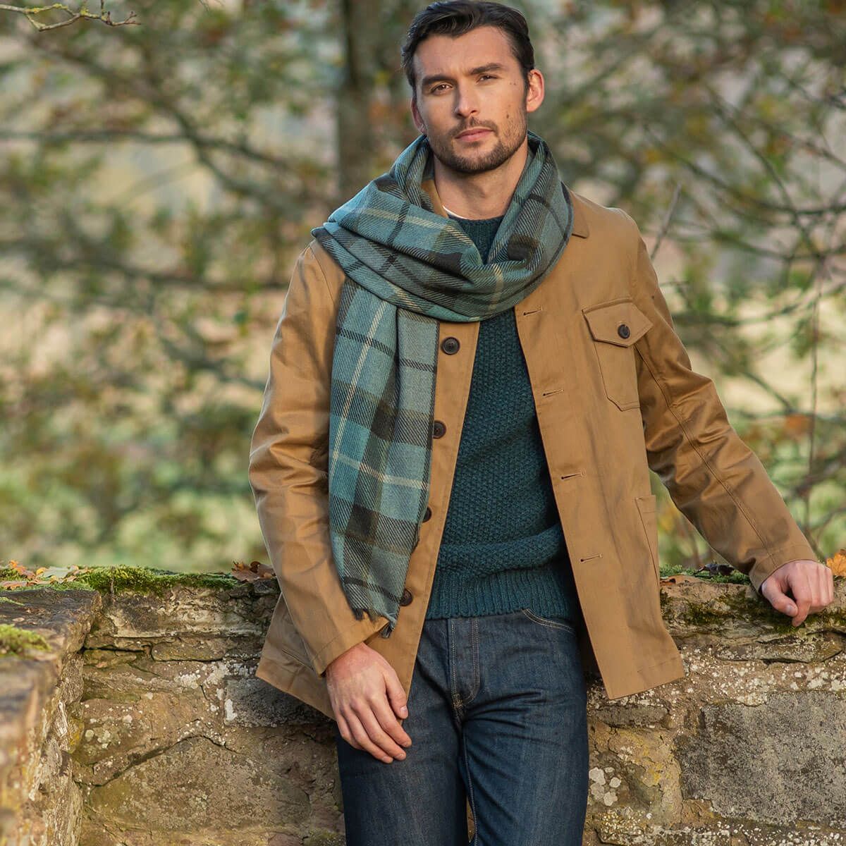 Forsyth Mallard Tartan Scarf