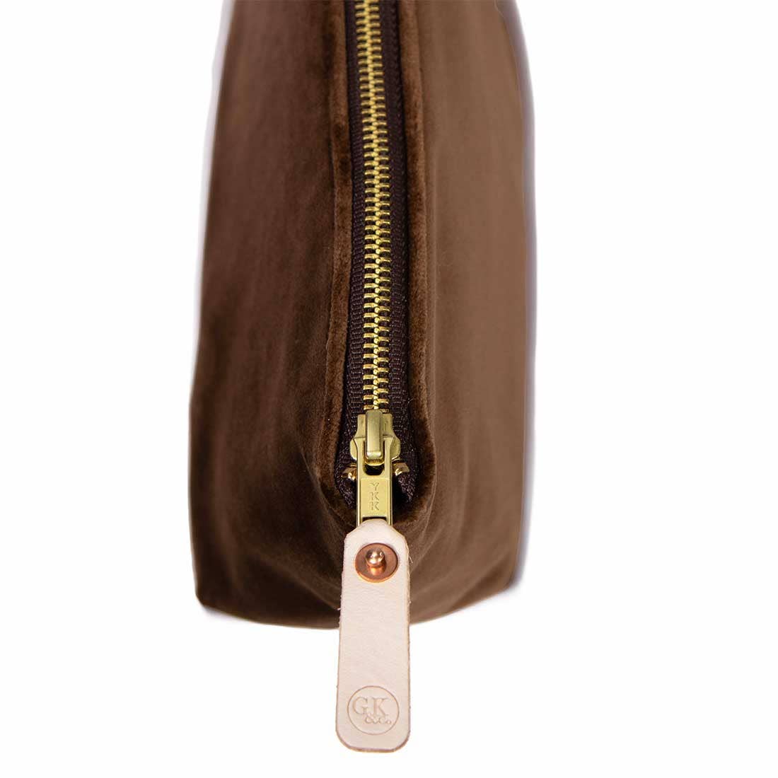 Velvet Travel Clutch- Walnut