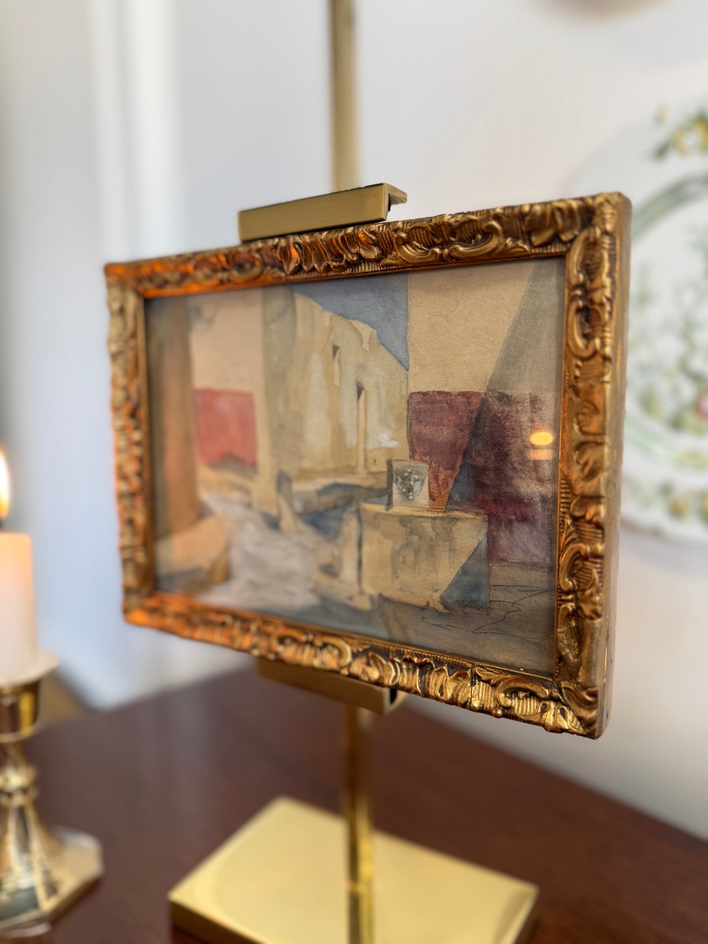 Mini Watercolor: City Fountain