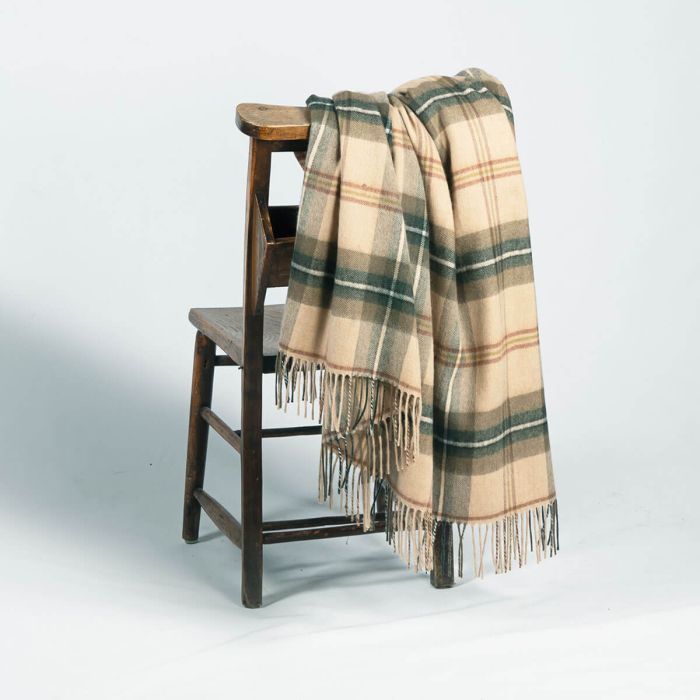 Saskatchewan Weathered Canadian Tartan Wool Throw