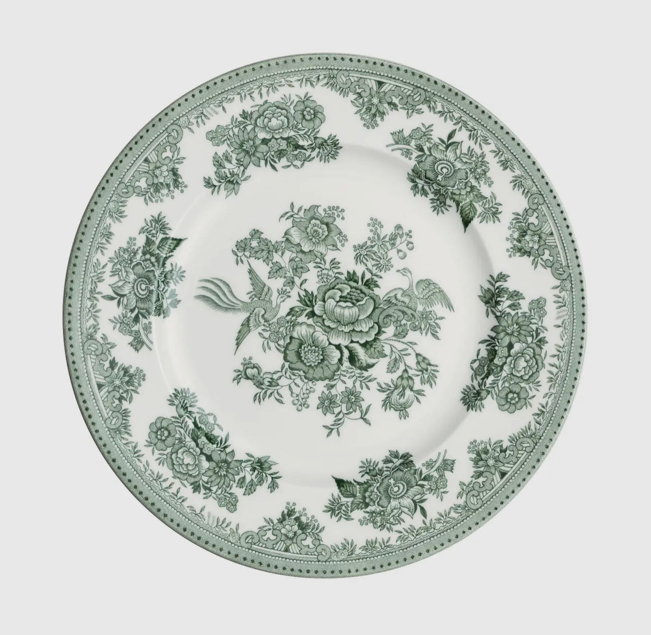 Green British Plates: Various Sizes