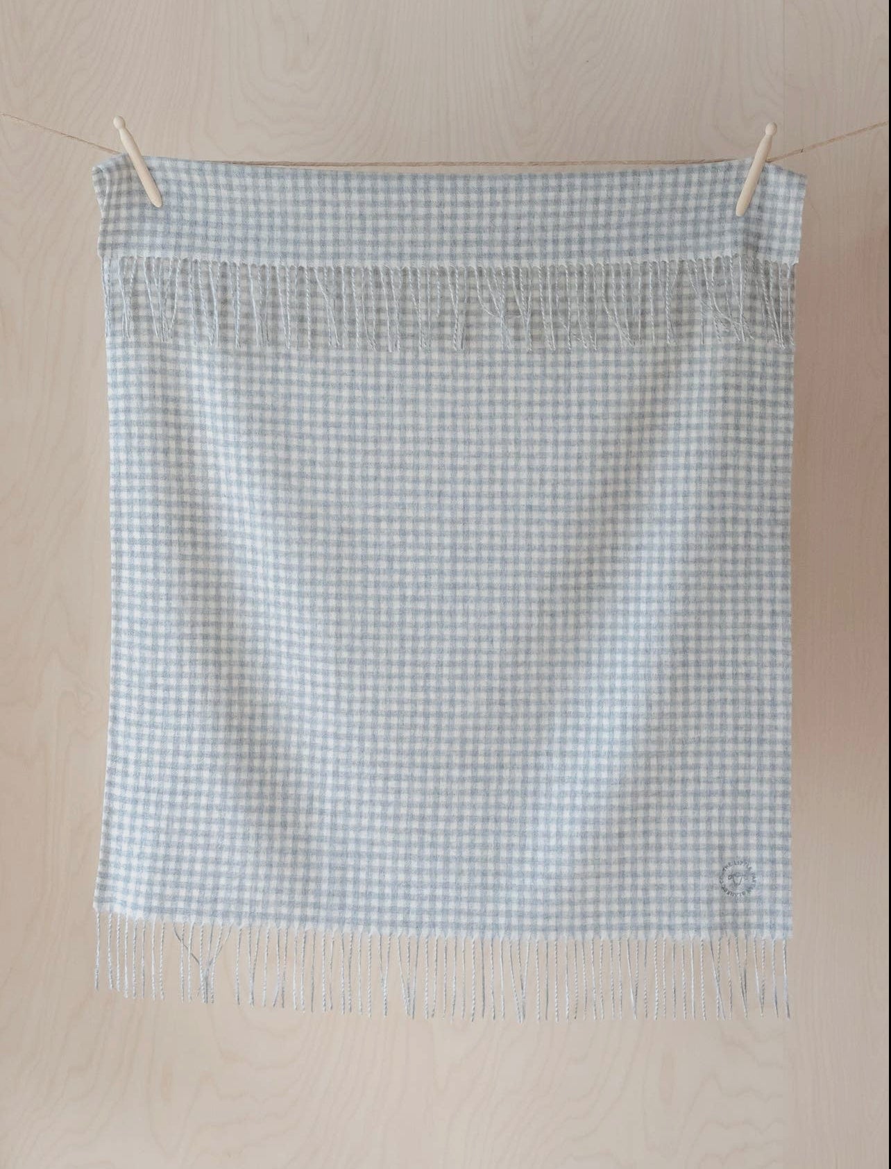 Baby Blanket: Grey Nursery Gingham