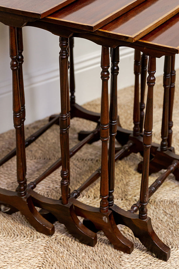 Mahogany Edwardian Nesting Tables (4)