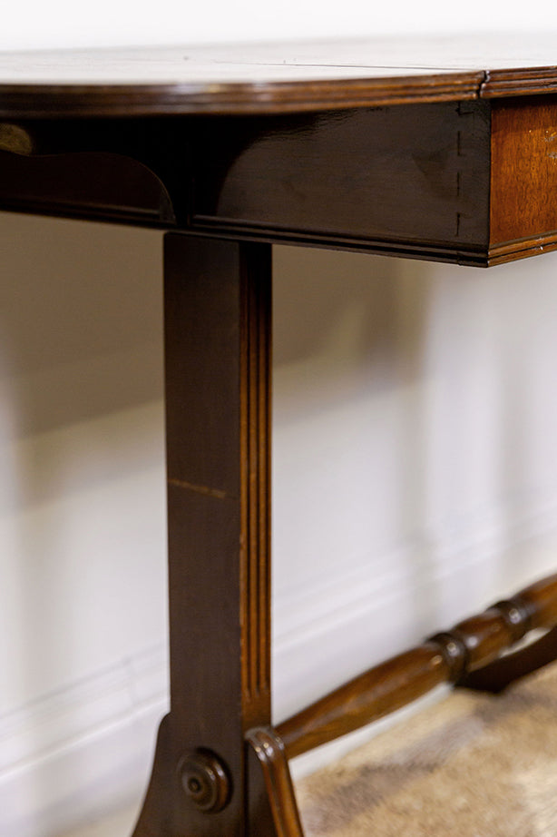 Regency Burr Walnut Sofa Table