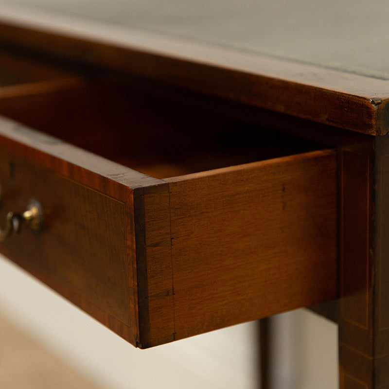 Edwardian Mahogany 2-drawer writing table
