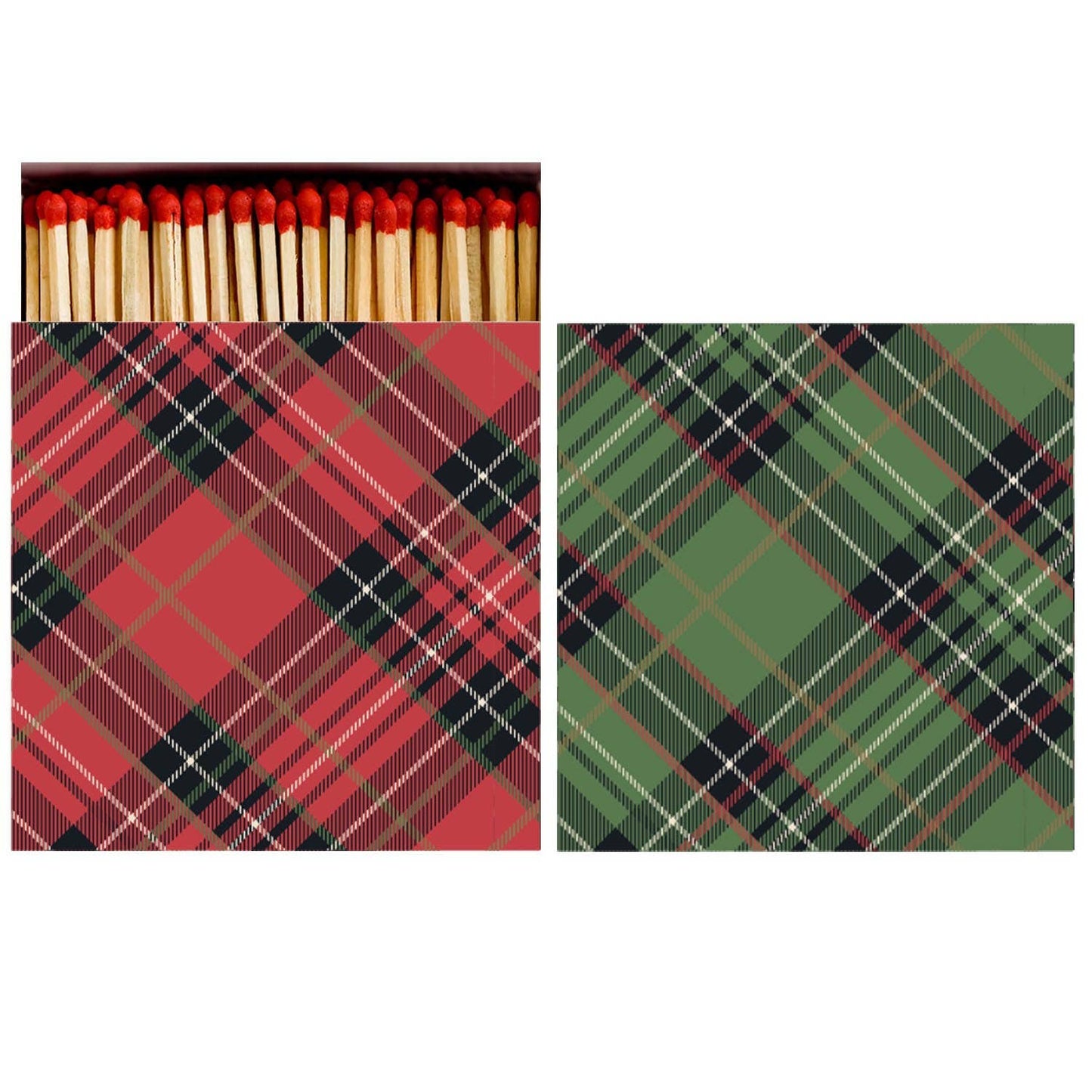 Red & Green Plaid Matchbox