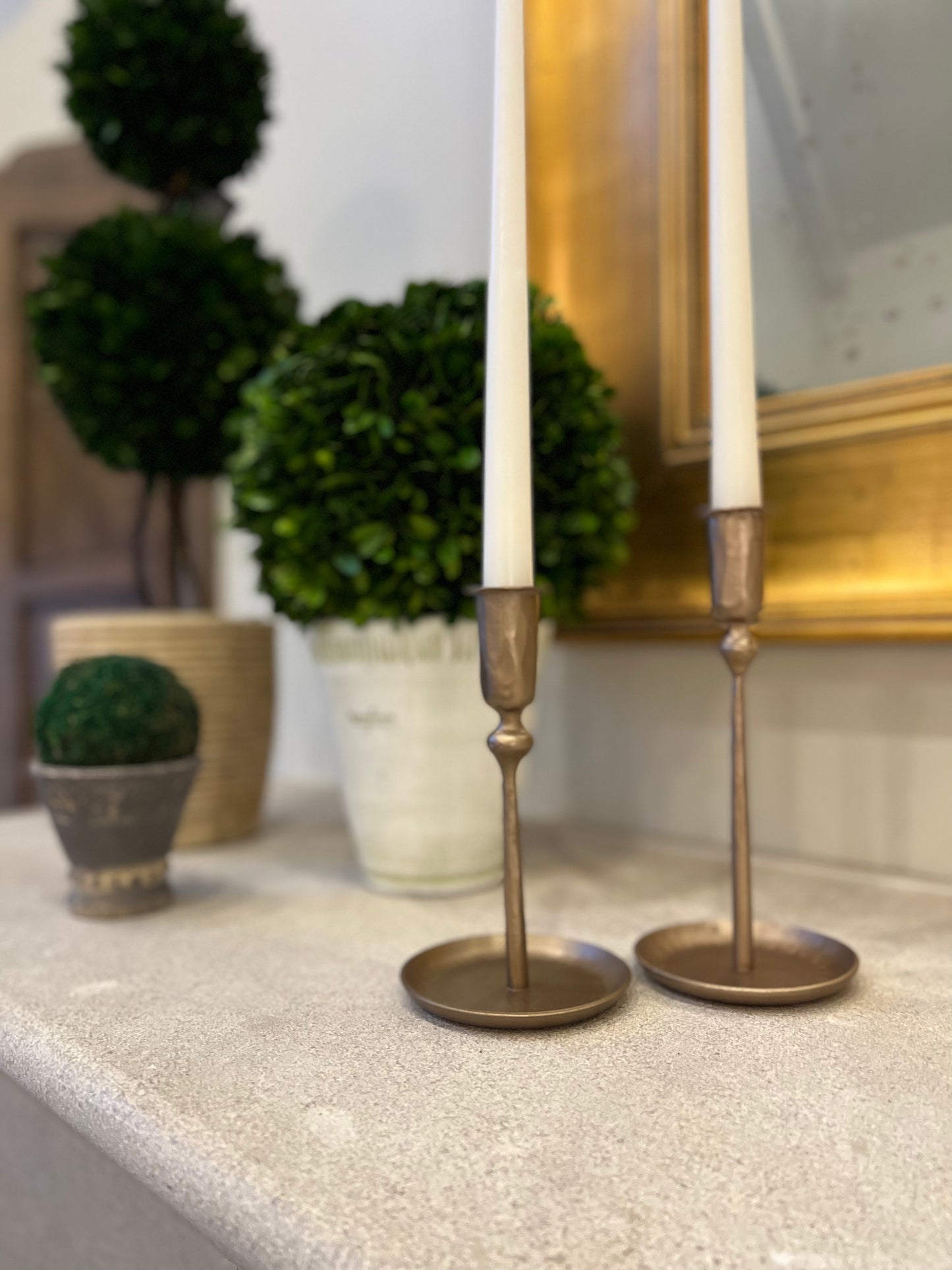 Brass Candlesticks: Matte Finish