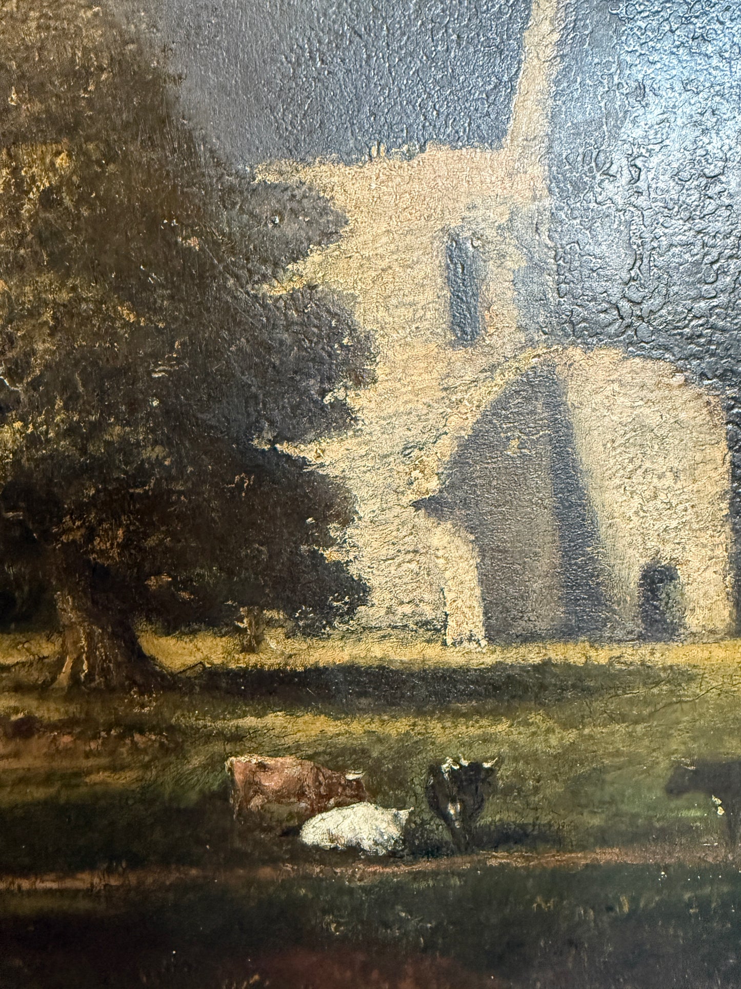 Grazing by the Church Gardens Oil Painting