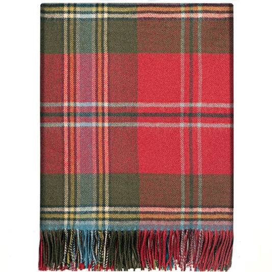 MacLean Weathered Tartan Wool Throw