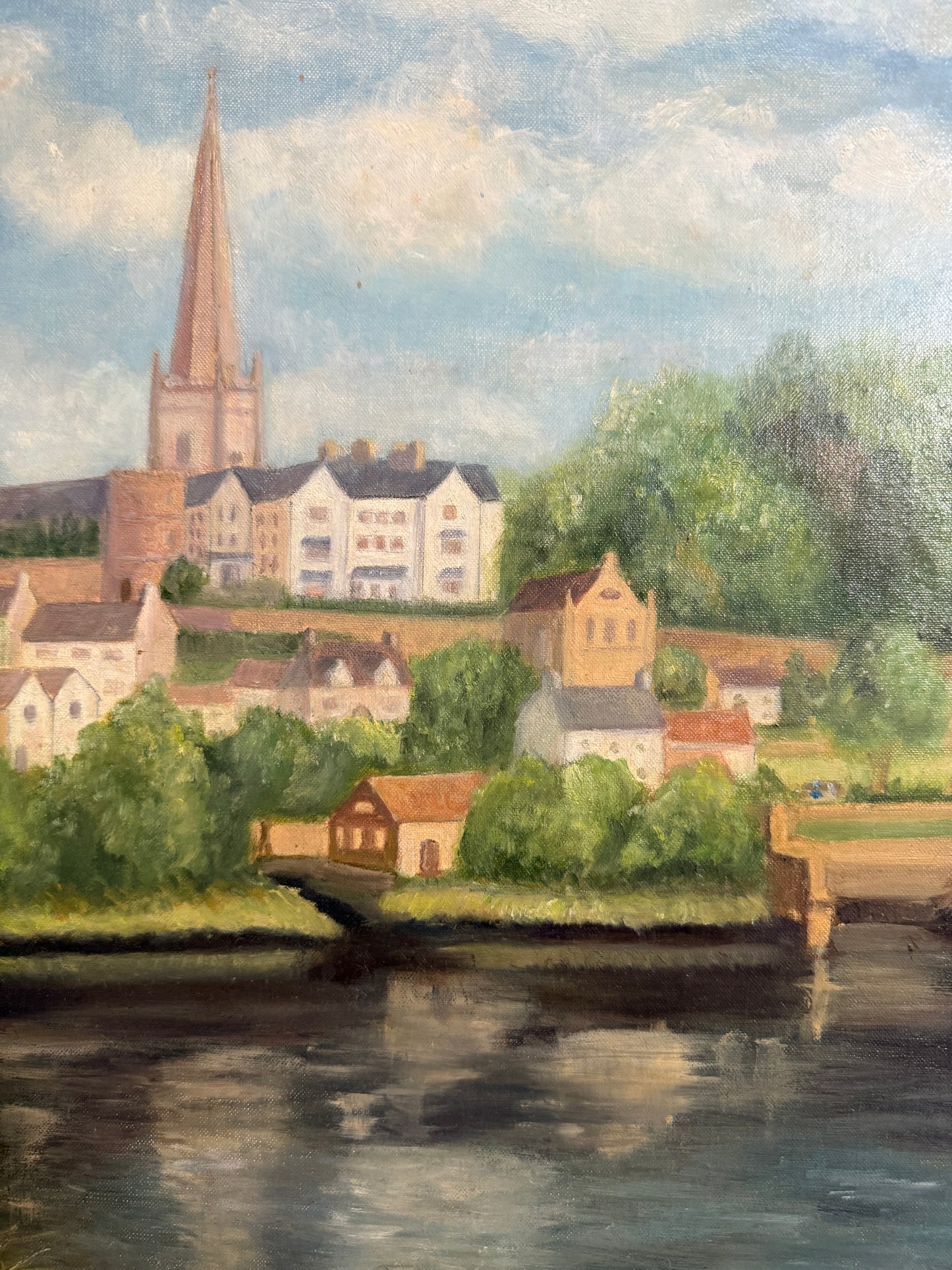 City River View Oil Painting