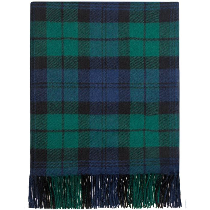 Black Watch Tartan Wool Throw