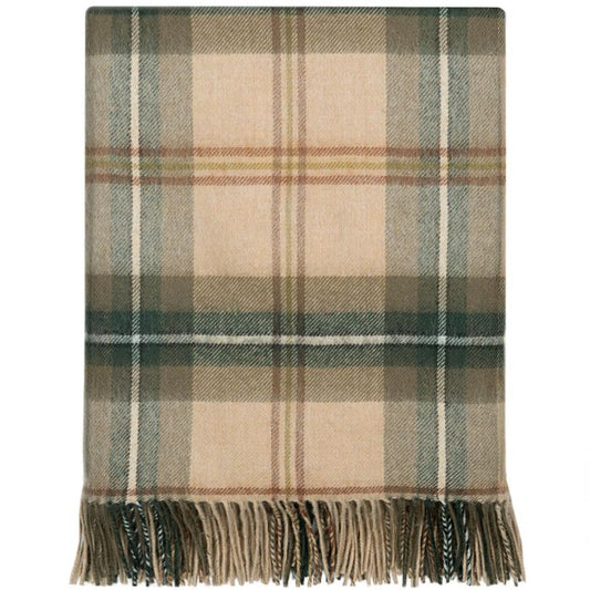 Saskatchewan Weathered Canadian Tartan Wool Throw