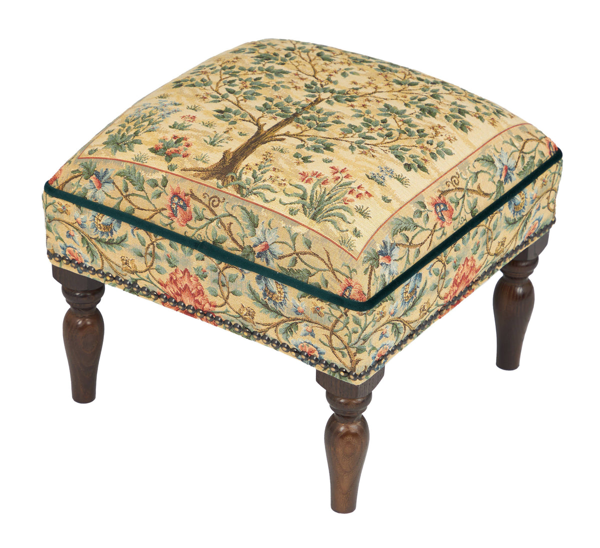Tree of Life Light Upholstered Stool