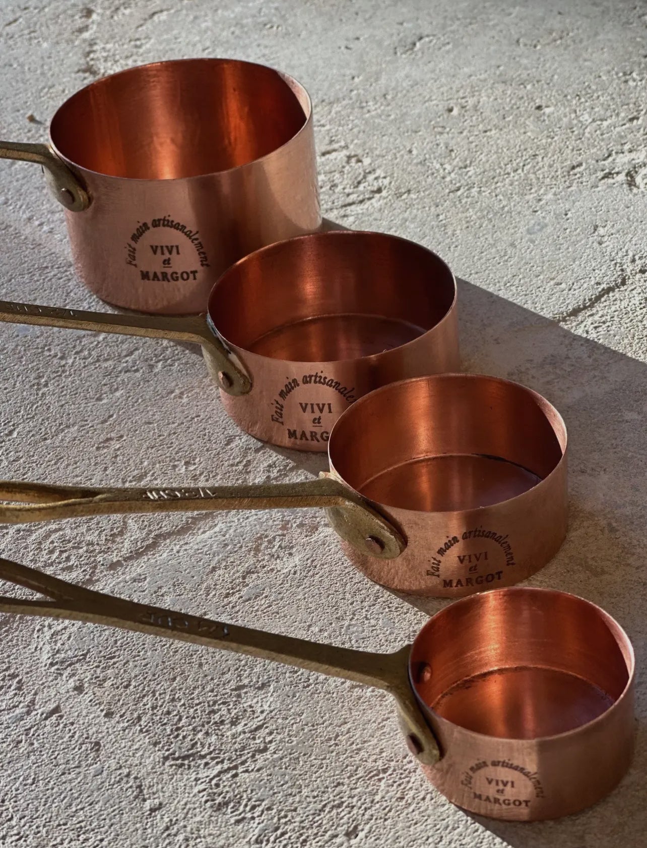 Artisan Brass or Copper Measuring Cups