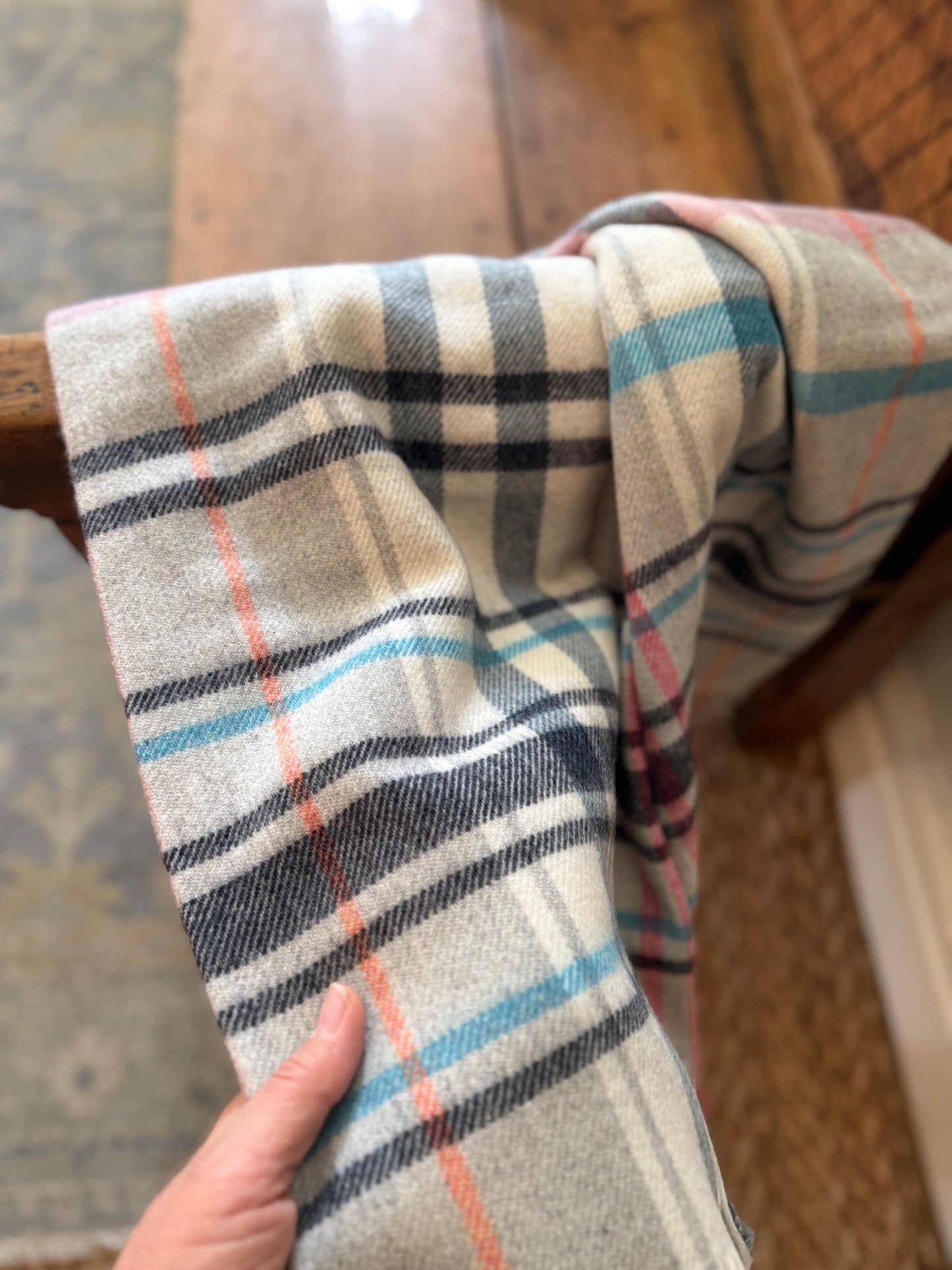 Colorful Tartan Wool Throw