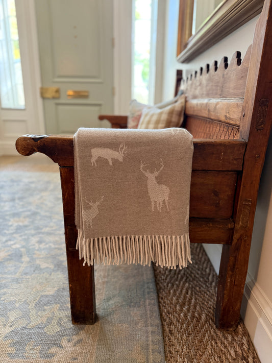 Stag Wool Throw