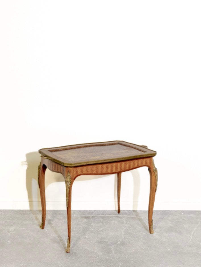 End Table Roux Marble Inlay – Millcreek Manor Art & Antiques