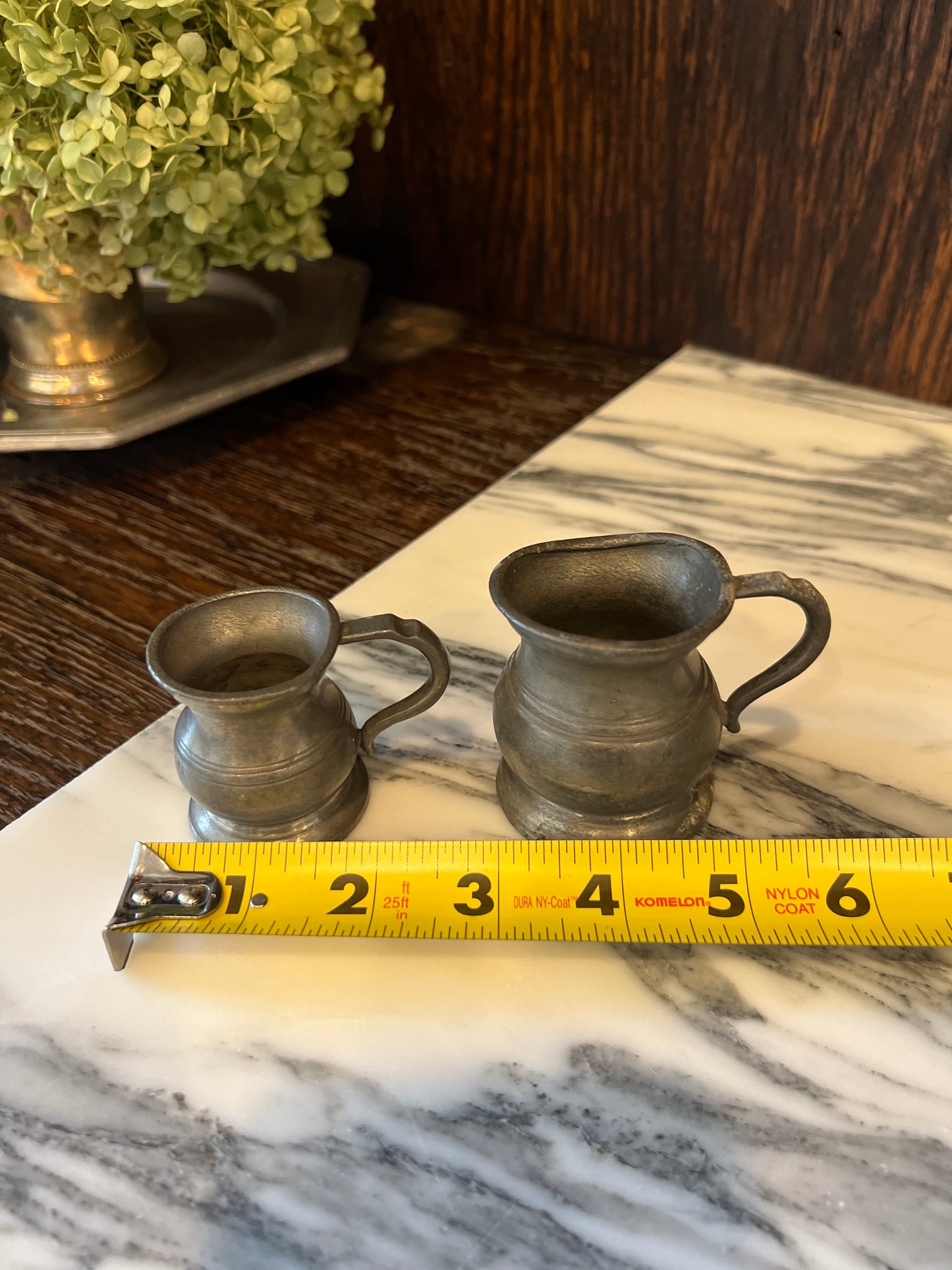 Mini Pewter Jugs