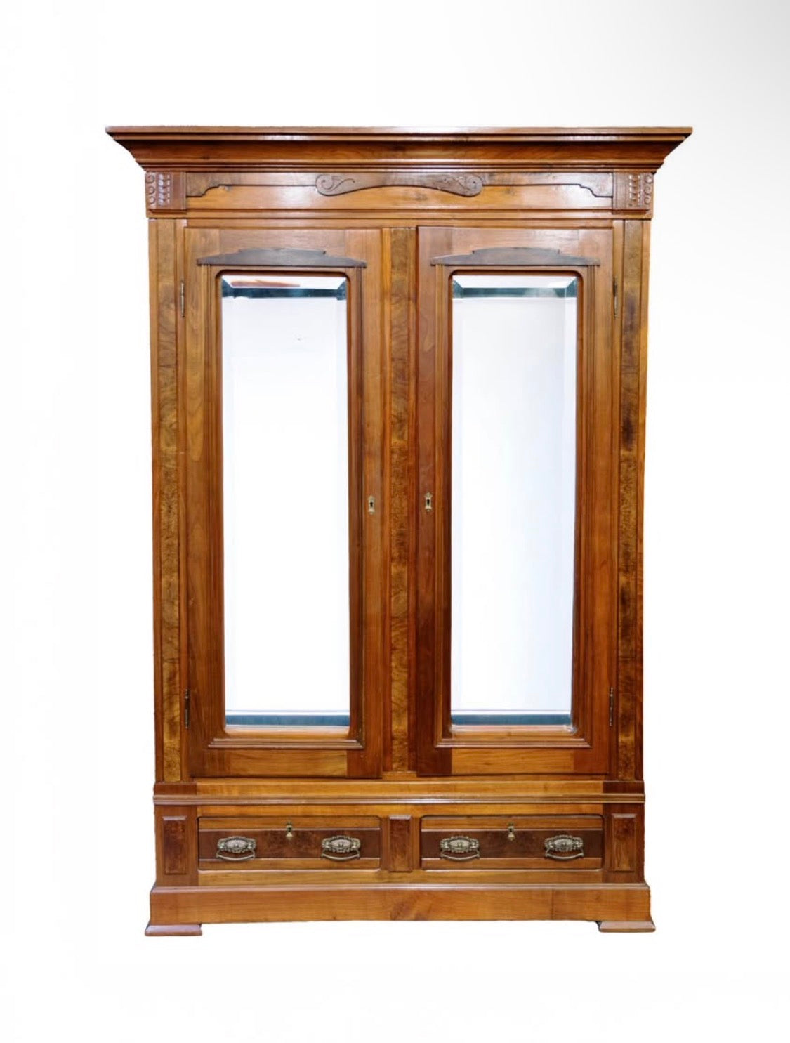 French Louis XV Wardrobe Mirrored