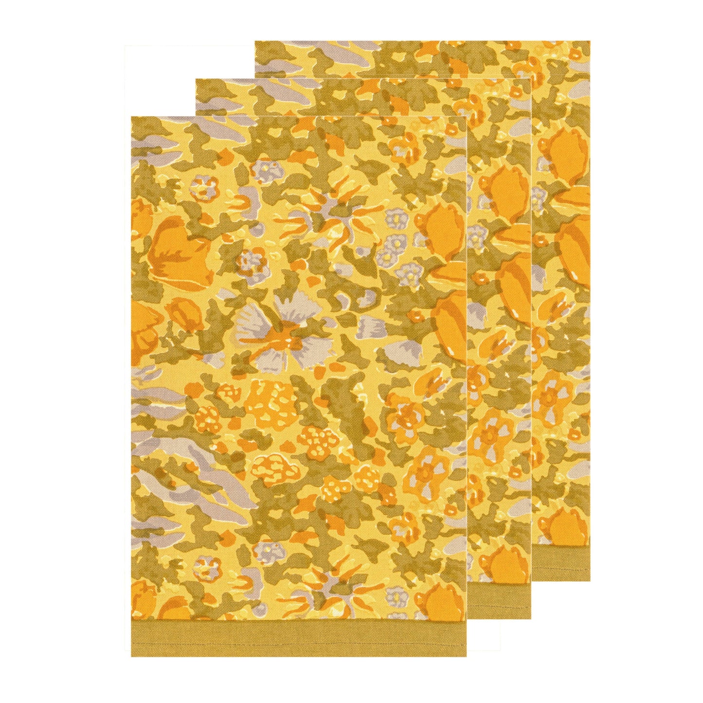 Jardin Mustard & Grey Tea Towel