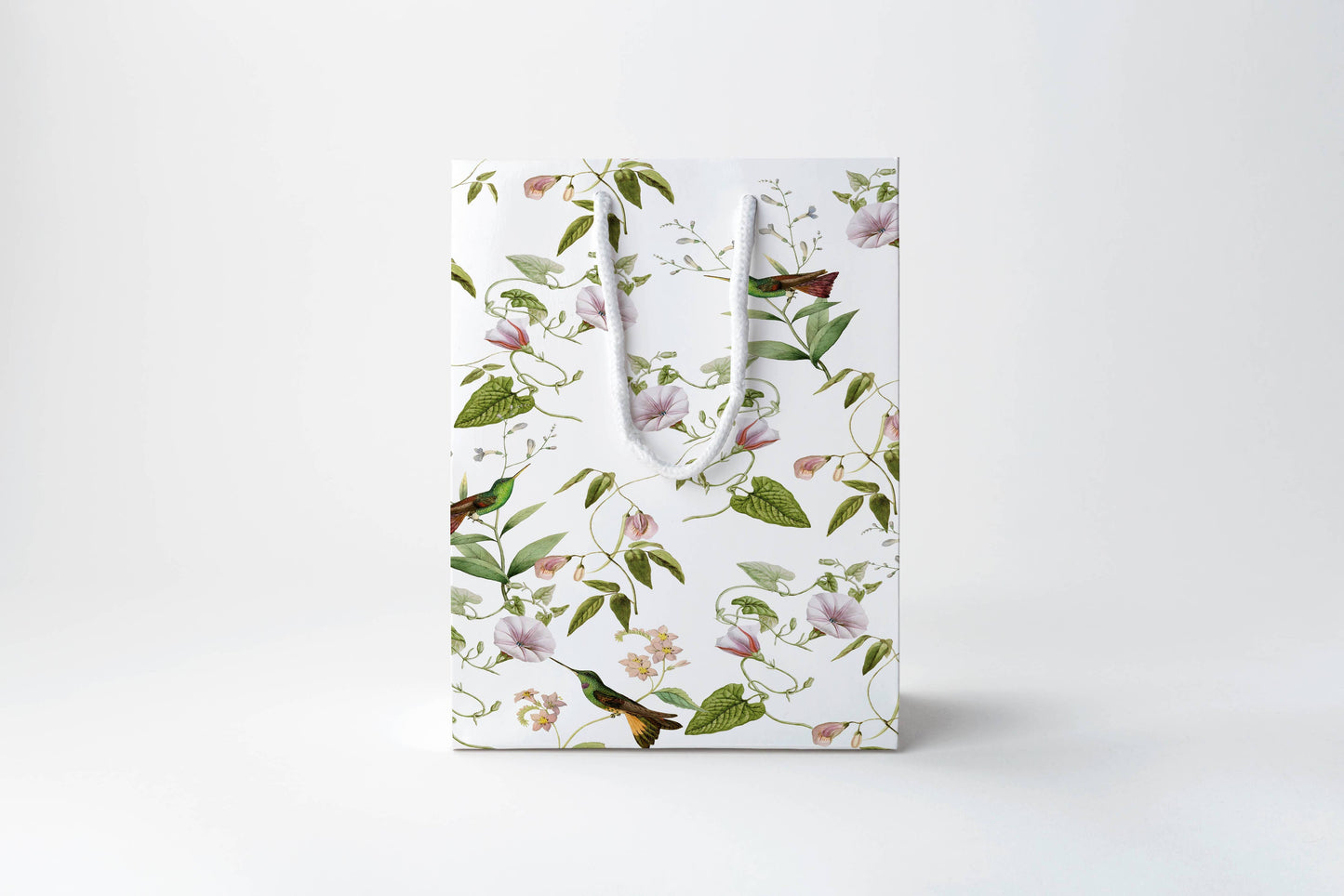 White Chinoiserie Bird Gift Bag