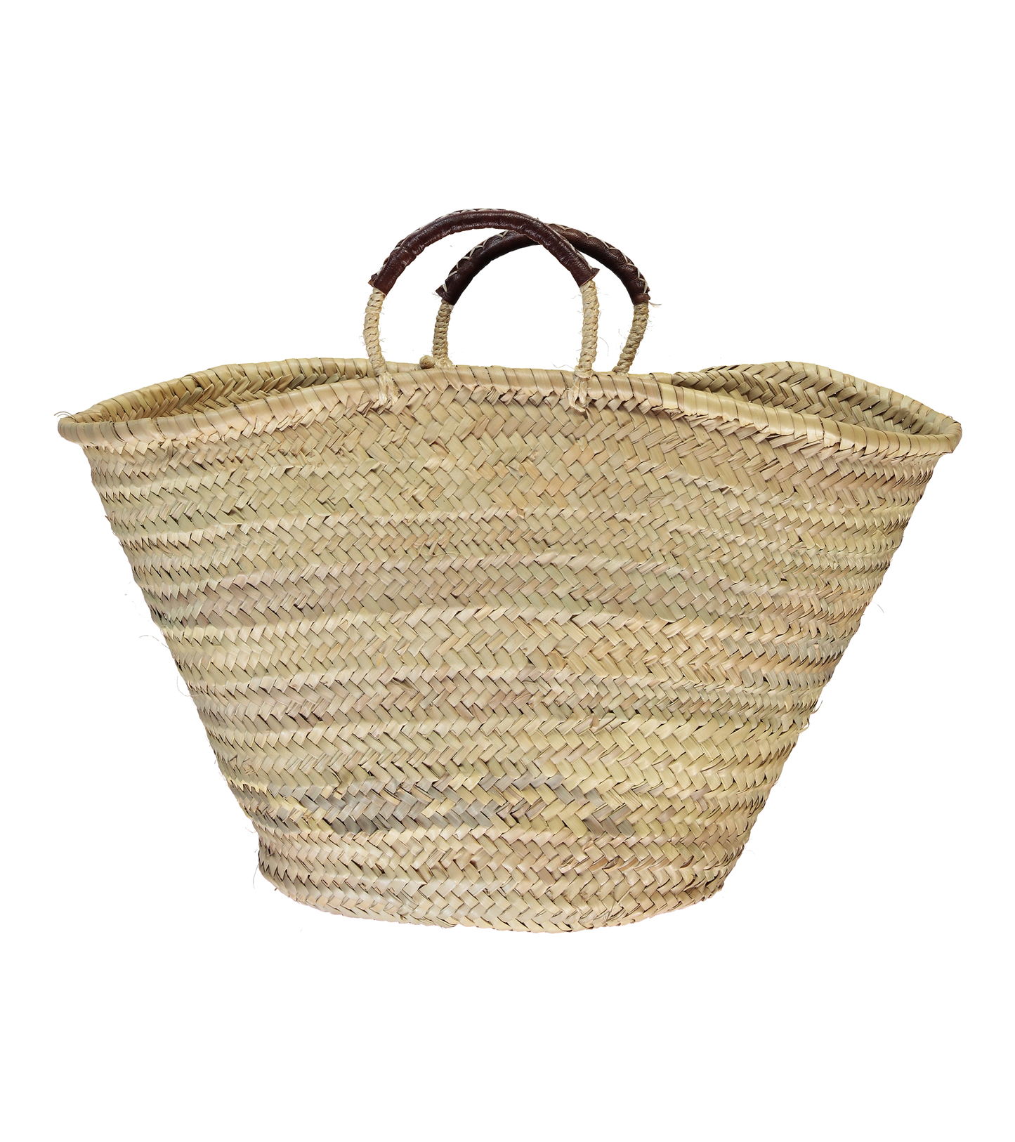 Trendy straw bags , straw beach bag, Leather handle