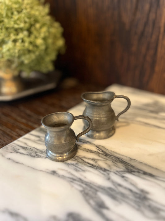 Mini Pewter Jugs