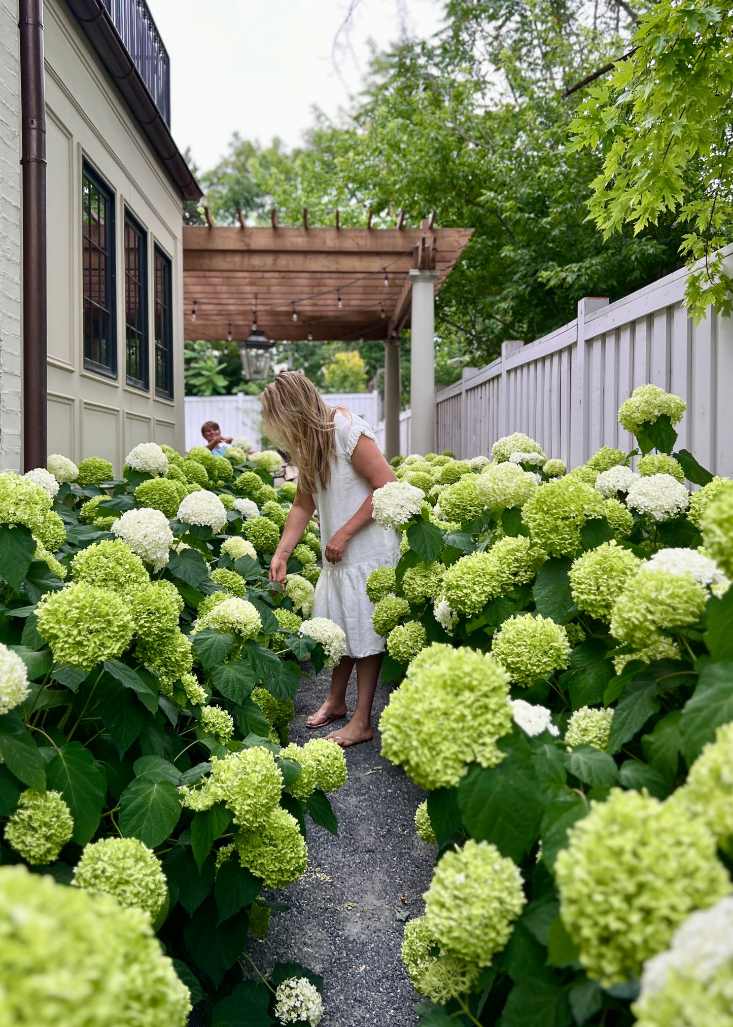 Linen Ruffle Victoria Dress