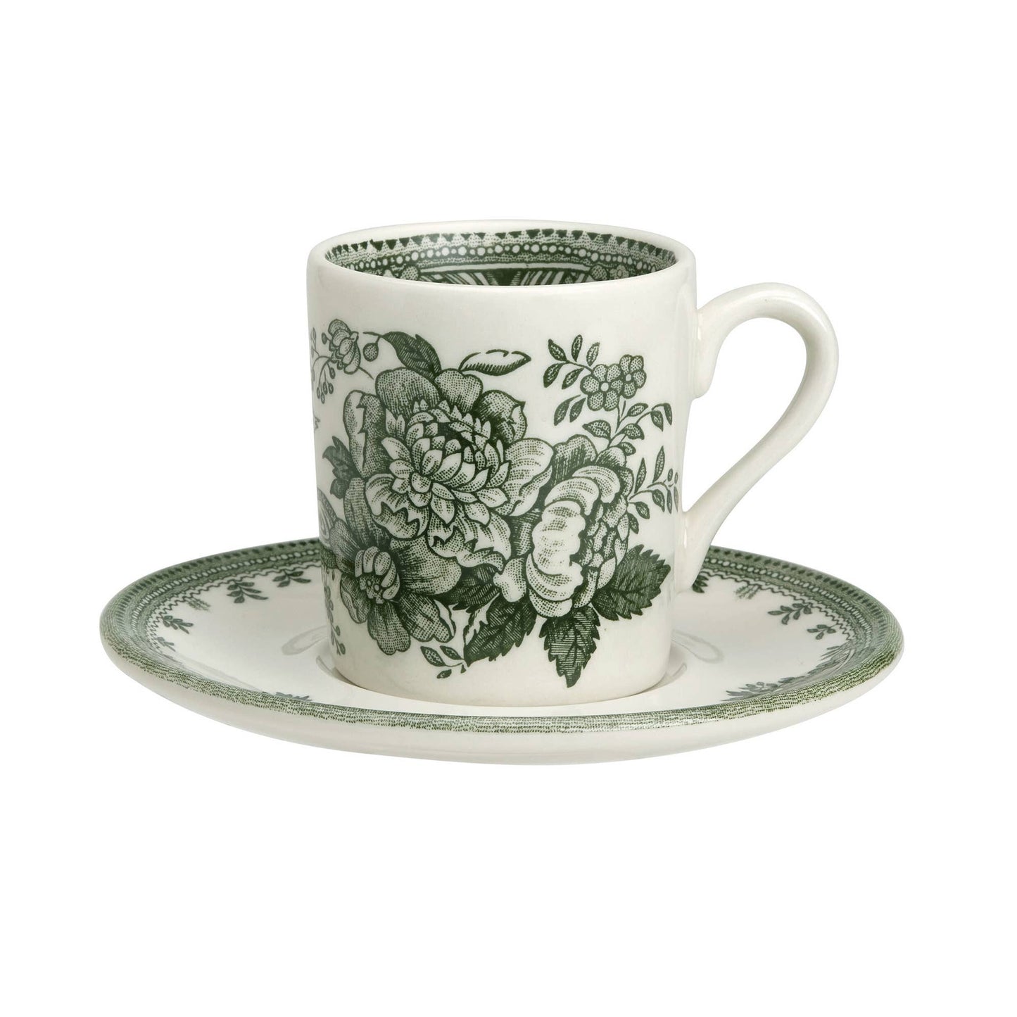 Green Asiatic Pheasants Espresso Saucer