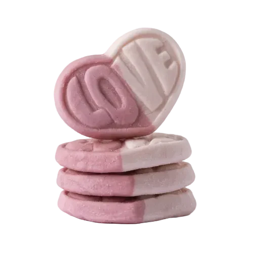 Swedish Gummy LOVE Hearts Strawberry Vanilla