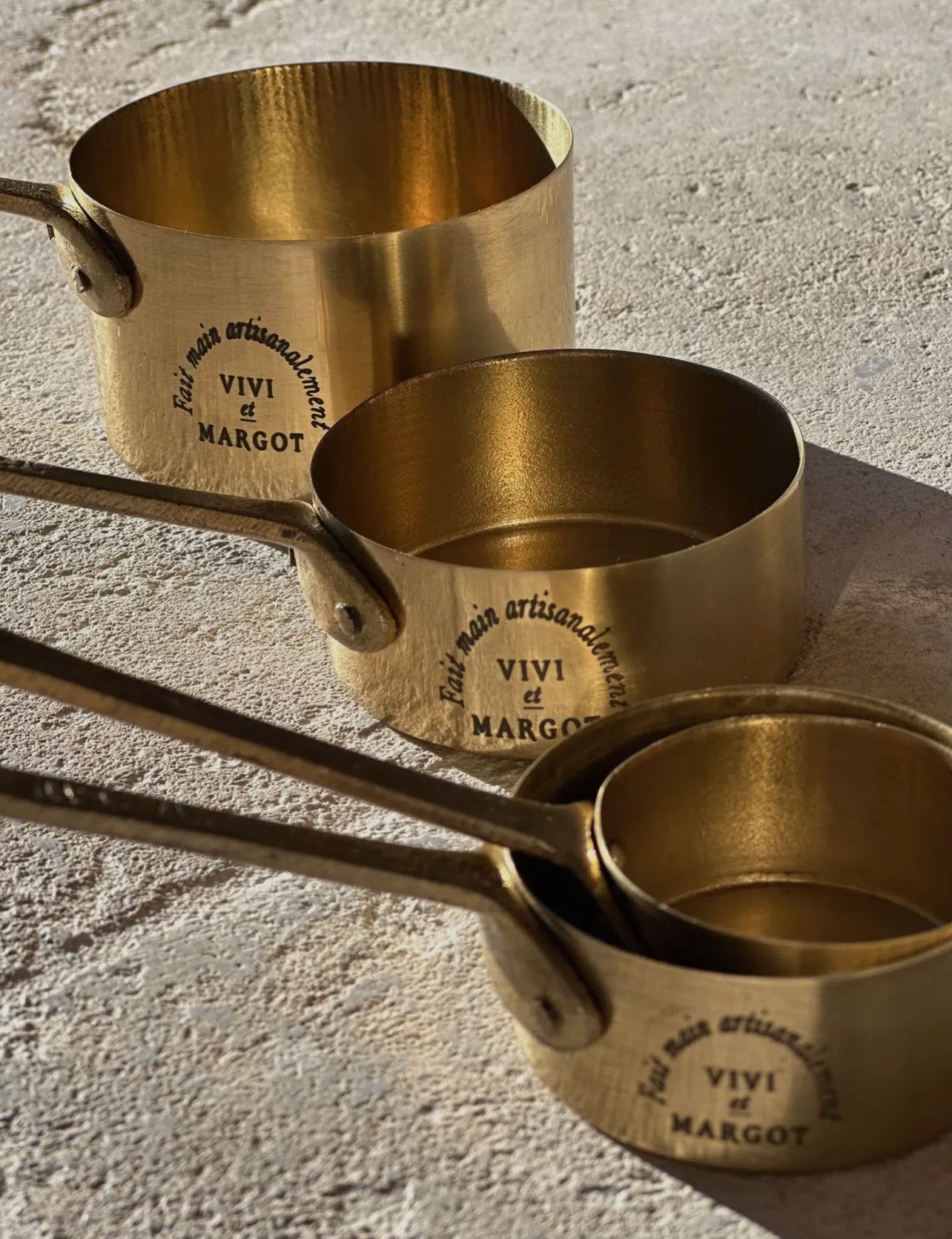 Artisan Brass or Copper Measuring Cups