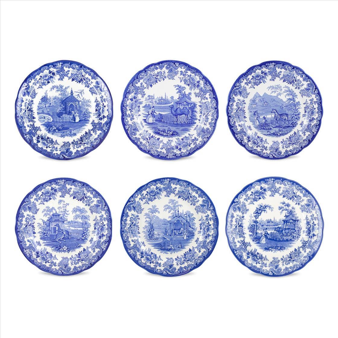 Blue Room Zoological Plates 10.5" (set of 6)