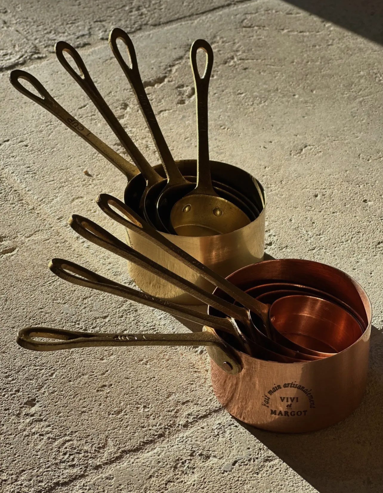 Artisan Brass or Copper Measuring Cups