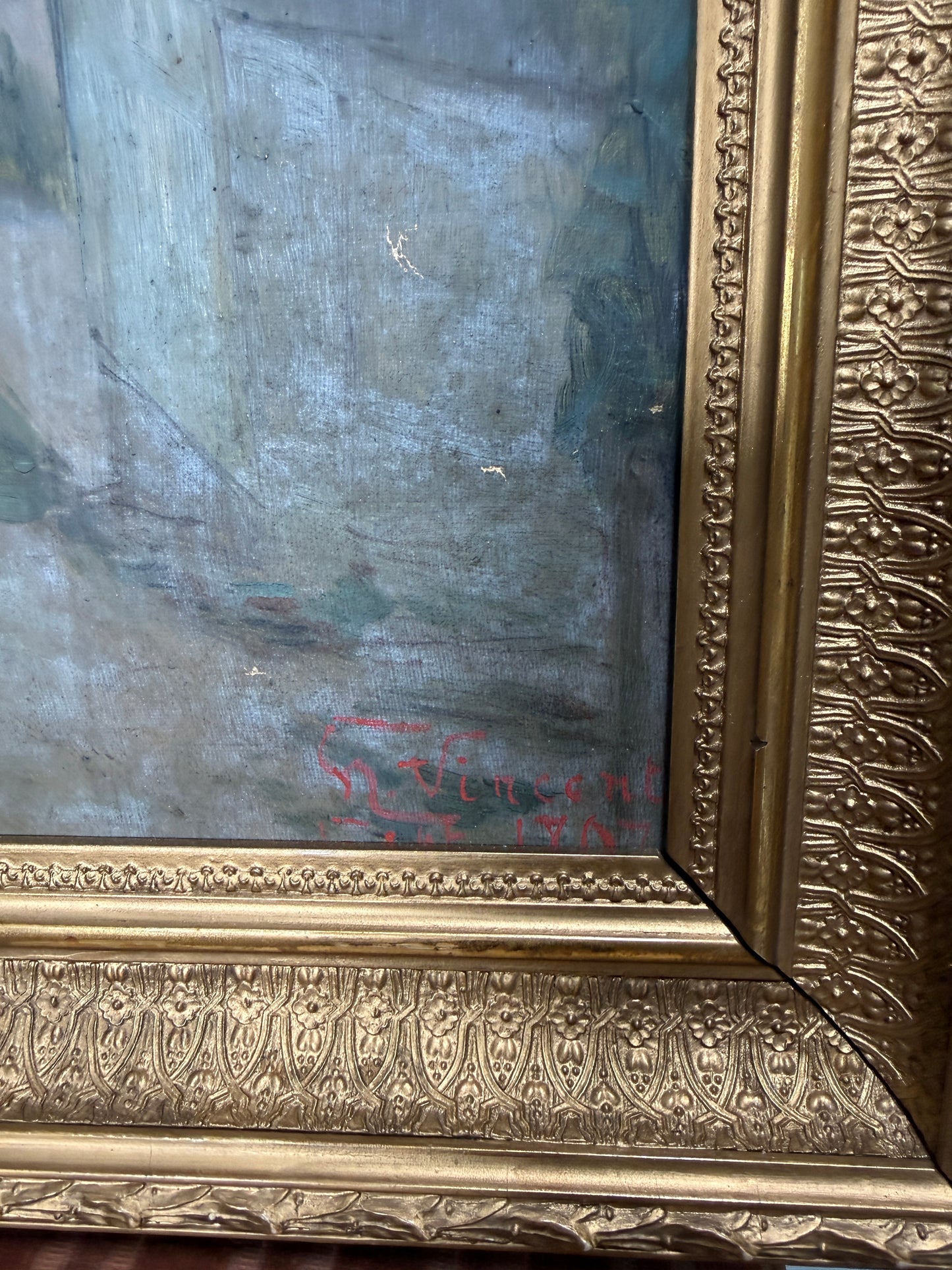 Oil Painting of French Castle