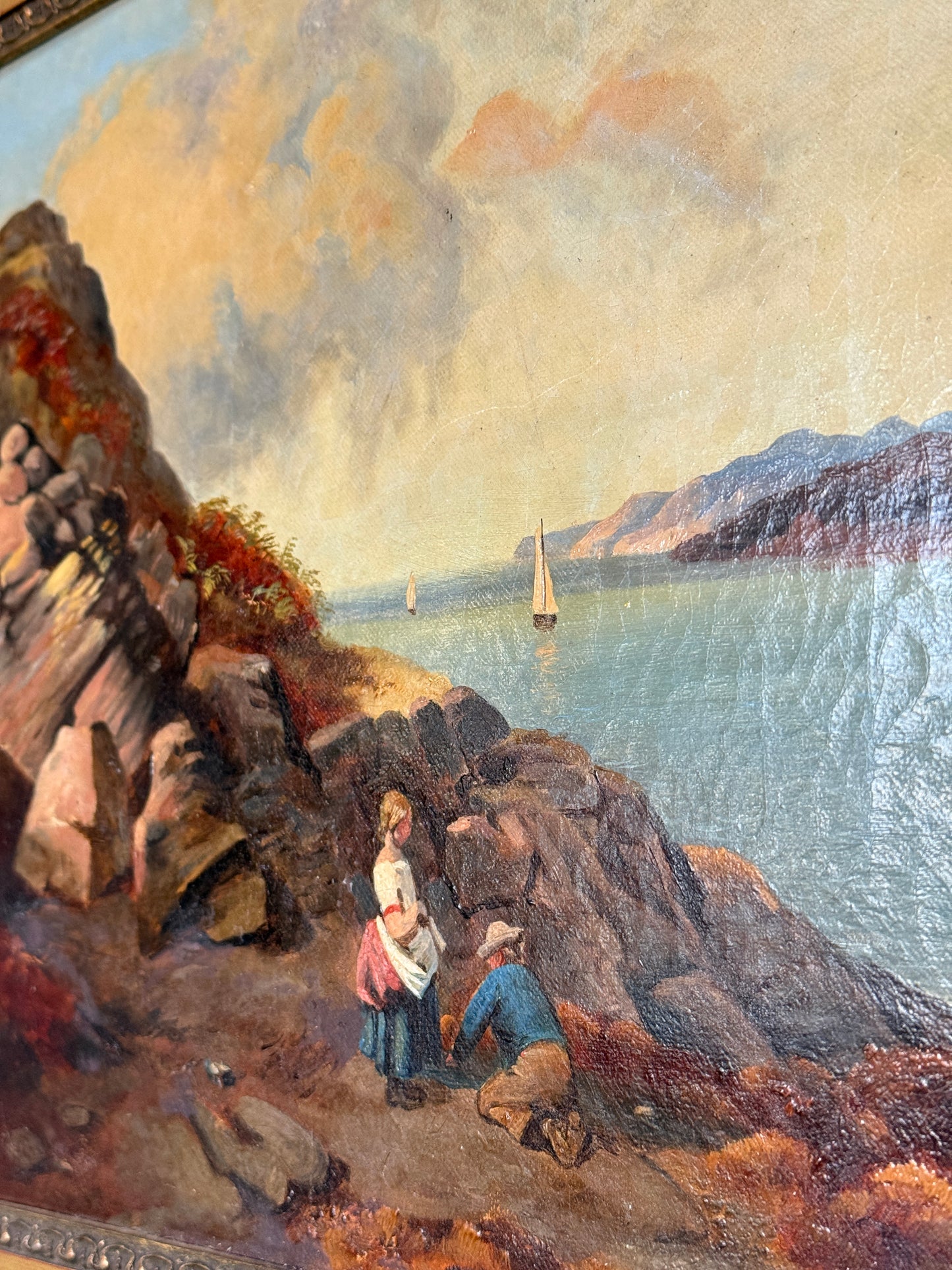 Foraging by the Coast Oil Painting