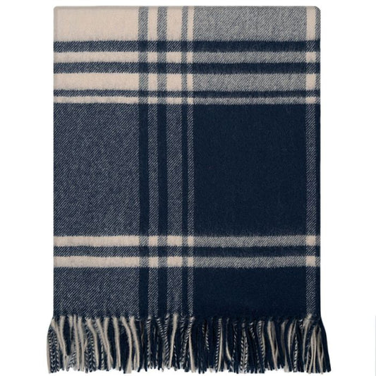 Ettrick Navy Wool Throw