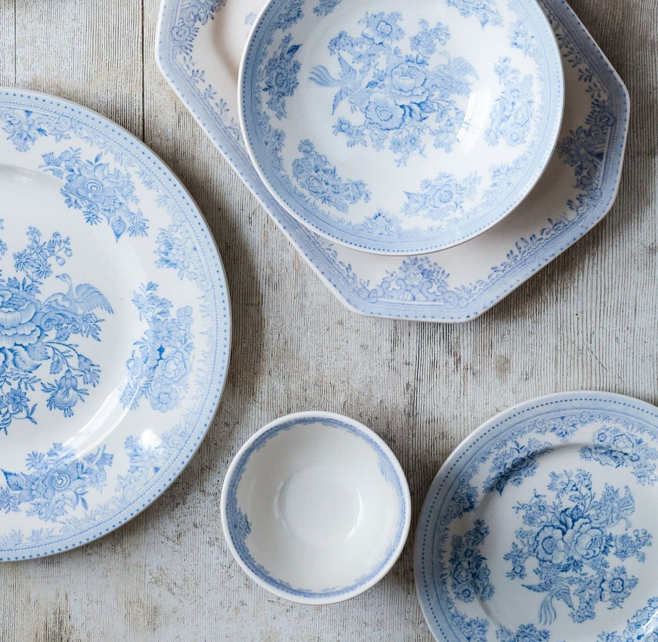 Blue Plates: Various Sizes