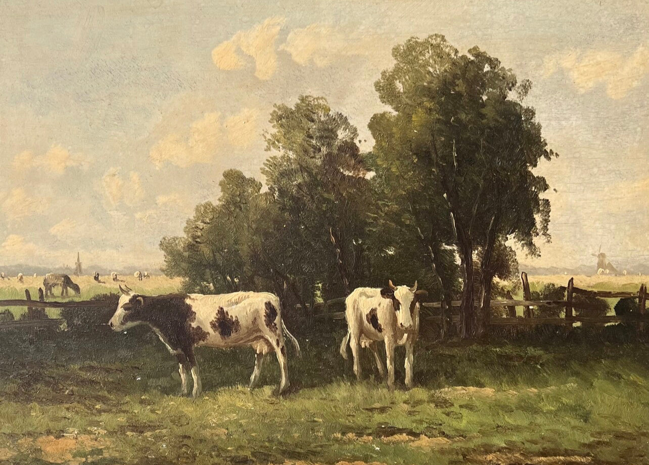 Original Oil Painting: “Dutch Country Cows”