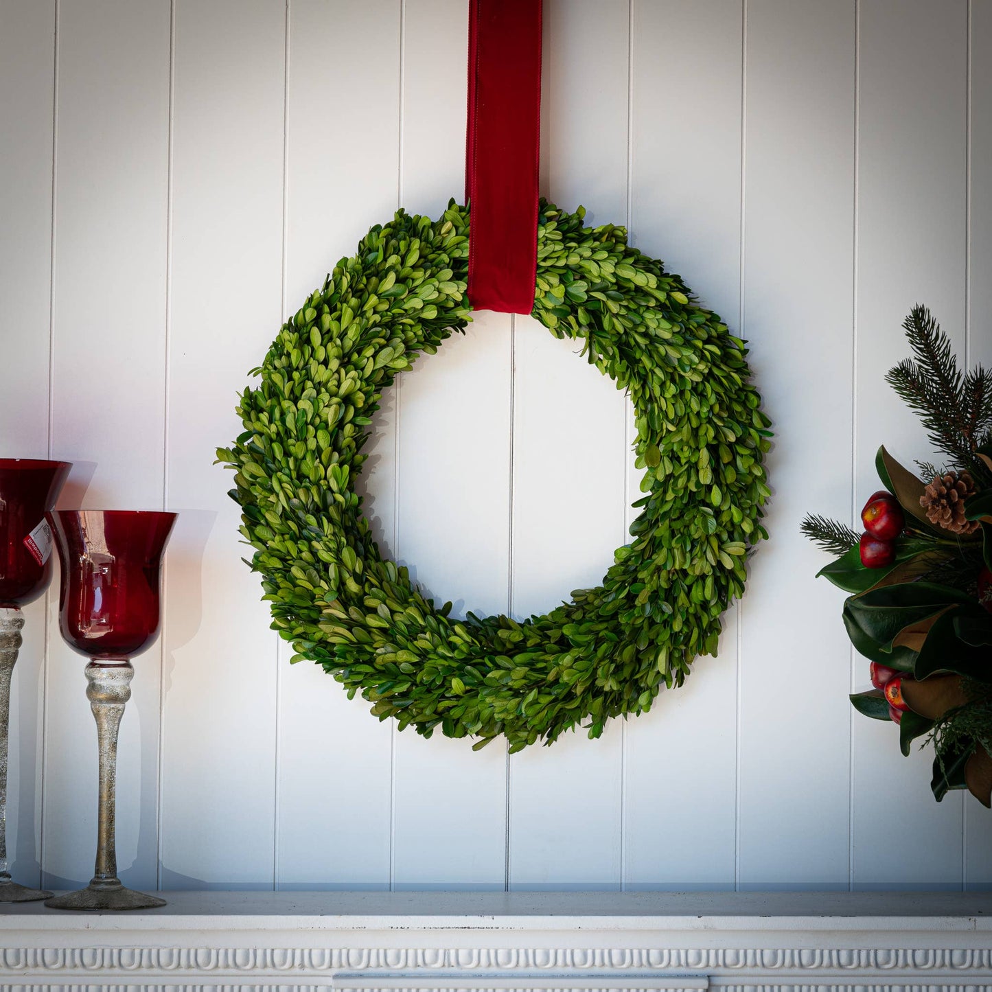 Preserved Boxwood Country Manor Wreath 20 Inch