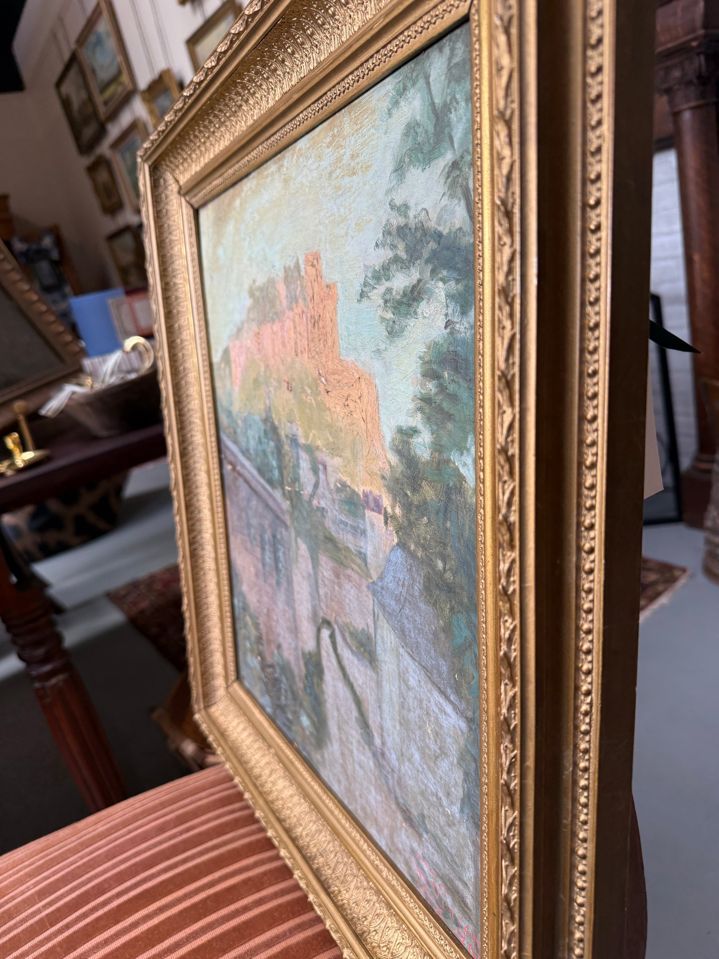 Oil Painting of French Castle