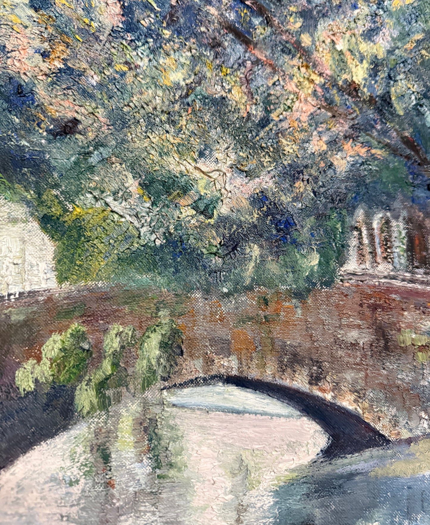 Summer Bridge Oil Painting